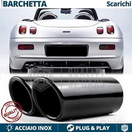 TERMINALI di Scarico per FIAT BARCHETTA Inox Neri