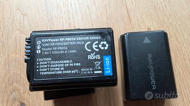 Batteria Di Ricambio Per Fotocamera Sony Serie A300 – 7,2V, 1600mAh, Li-Ion, 56x39x21mm