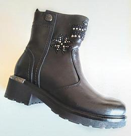 Stivaletti Nero Giardini mis.35 neri decorati