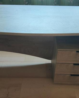 KIT SCRIVANIA UFFICIO 3 CASSETTI 136X67X74H CM
