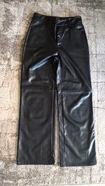 Pantaloni ecopelle nero Shein