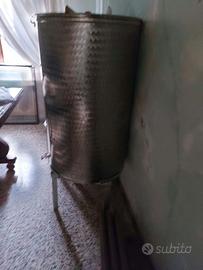 2 contenitori inox 18/10 300 L per olio, vino..