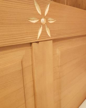 Letto matrimoniale alla francese 140x200 in legno