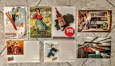 Lotto 8 cartoline pubblicitarie 