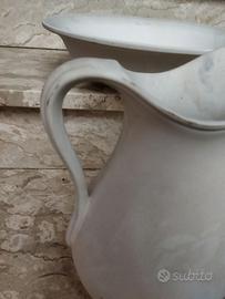 Brocca e catino in ceramica per decoupage