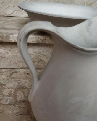 Brocca e catino in ceramica per decoupage