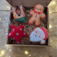 Set decorazioni natalizie fatte a mano