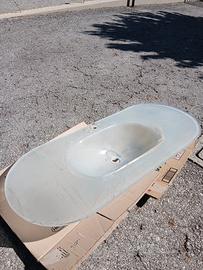 Lavabo Top in Vetro Satinato per Bagno 