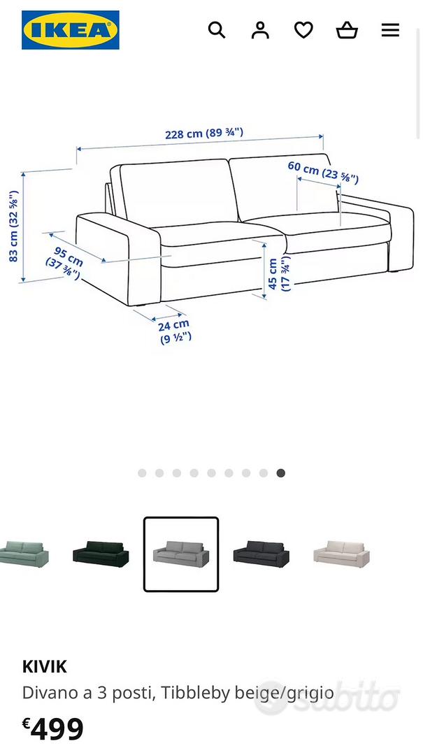 KIVIK poggiapiedi con contenitore, Tibbleby beige/grigio - IKEA Italia