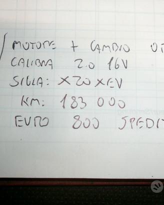 Motore + cambio opel 2.0 16v