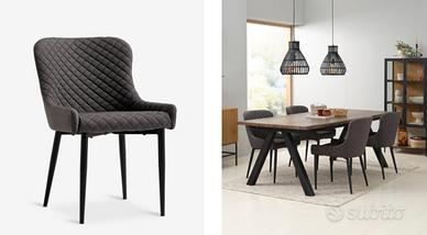 2 sedie JYSK PEBRINGE grigio/nero – nuove, ancora