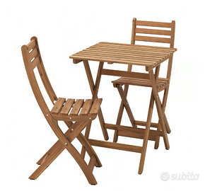 Set Da Esterno Pieghevole IKEA – Tavolo + 2 Sedie