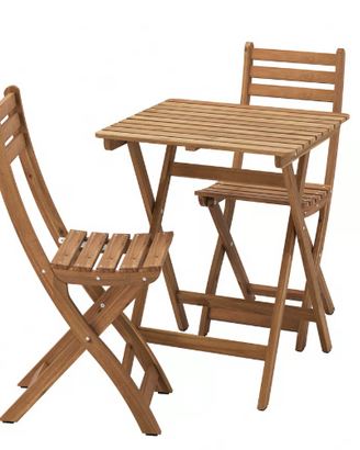 Set Da Esterno Pieghevole IKEA – Tavolo + 2 Sedie
