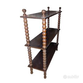 Libreria/Scaffale Vintage In Legno Con 3 Ripiani