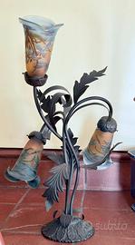 Lampada riproduzione in stile Daum Frères di Nancy