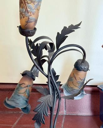 Lampada riproduzione in stile Daum Frères di Nancy