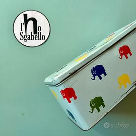 Scatola in latta ELAH con elefanti