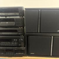 Impianto hi-fi vintage Kenwood + diffusori Bose