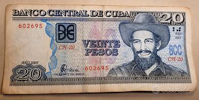 Banconota 20 Pesos, Banco de Cuba, circolata