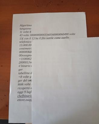 algorittmo del Tunsteno