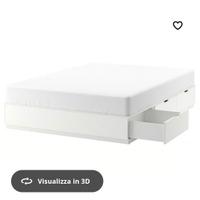 Struttura letto matrimoniale con cassetti