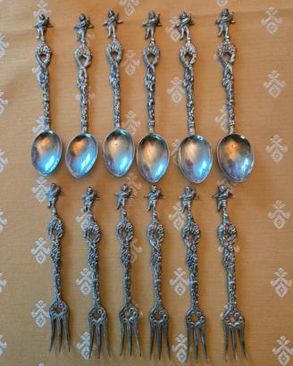 set cucchiaini e forchettine vintage