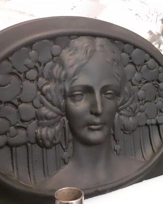 Specchio Liberty in gesso e legno, Italia sett.