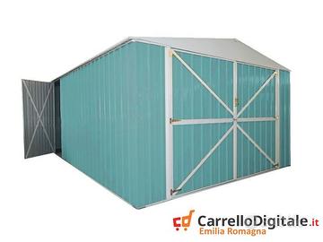 Box acciaio garage lamiera 360x600 azzurro