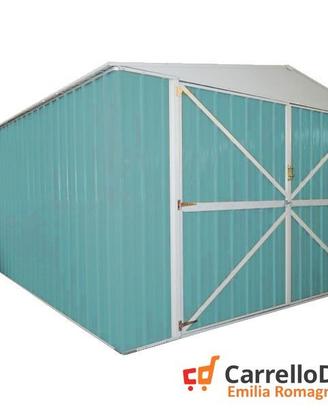 Box acciaio garage lamiera 360x600 azzurro