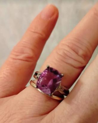 Anello in argento con fluorite 