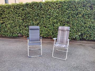 Quattro sedie a sdraio 