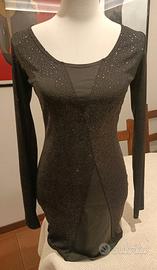 Fornarina - Abito Corto Nero Glitter - Medium