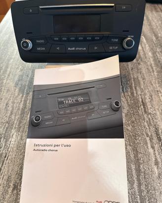 Autoradio Audi Chorus CD Audi A1 Testata +Libretto