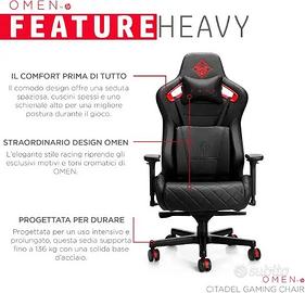 Sedia OMEN by HP Citadel per il gaming. 