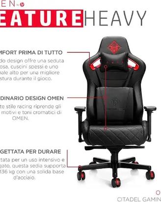 Sedia OMEN by HP Citadel per il gaming. 