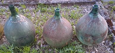 Damigiane vetro verde