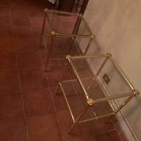 tavolini ottone e cristallo
