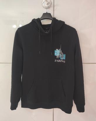 Mister Tee felpa pesante nera e blu