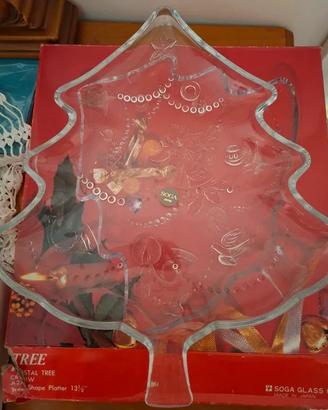 Piatto da portata in vetro natalizio Soga Glass