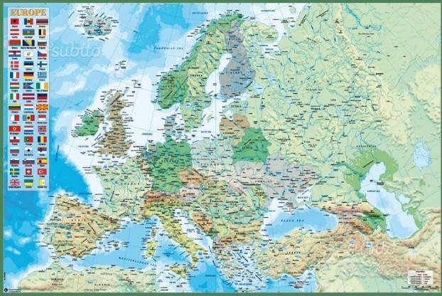 Cartina Europa anni 90 - Collezionismo In vendita a Ascoli Piceno