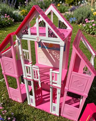 casa di Barbie Malibu a due piani+Barbie e altre s