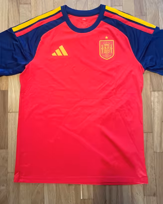 Maglia Spagna Adidas allenamento rossa blu tg L