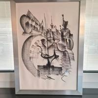 Quadro d’autore  Disegno a matita Venezia