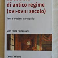 La società di antico regime