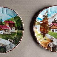 Coppia di piatti in ceramica