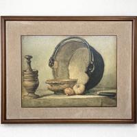 Quadro Natura morta con calderone di rame