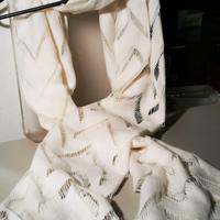 grande scialle Runner bianco