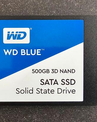 SSD WD Blue 3D NAND 500GB SATA 2.5" Come Nuovo 92%