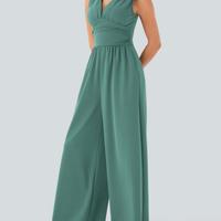 Tuta senza maniche con scollo a V