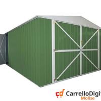 Box auto in Acciaio lamiera 360x514cm 18mq verde